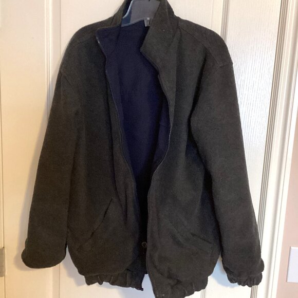 Cherokee Men's Reversable Jacket Blue Pockets Rain Windbreaker - Picture 2 of 8